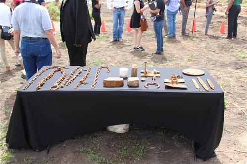 Artifacts found at the site  